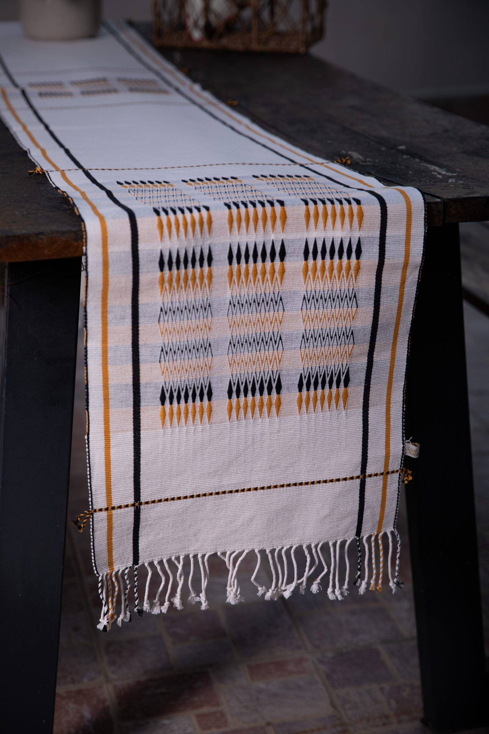 Handwoven Table Runner Ivory | Veindovi — Chakhesang