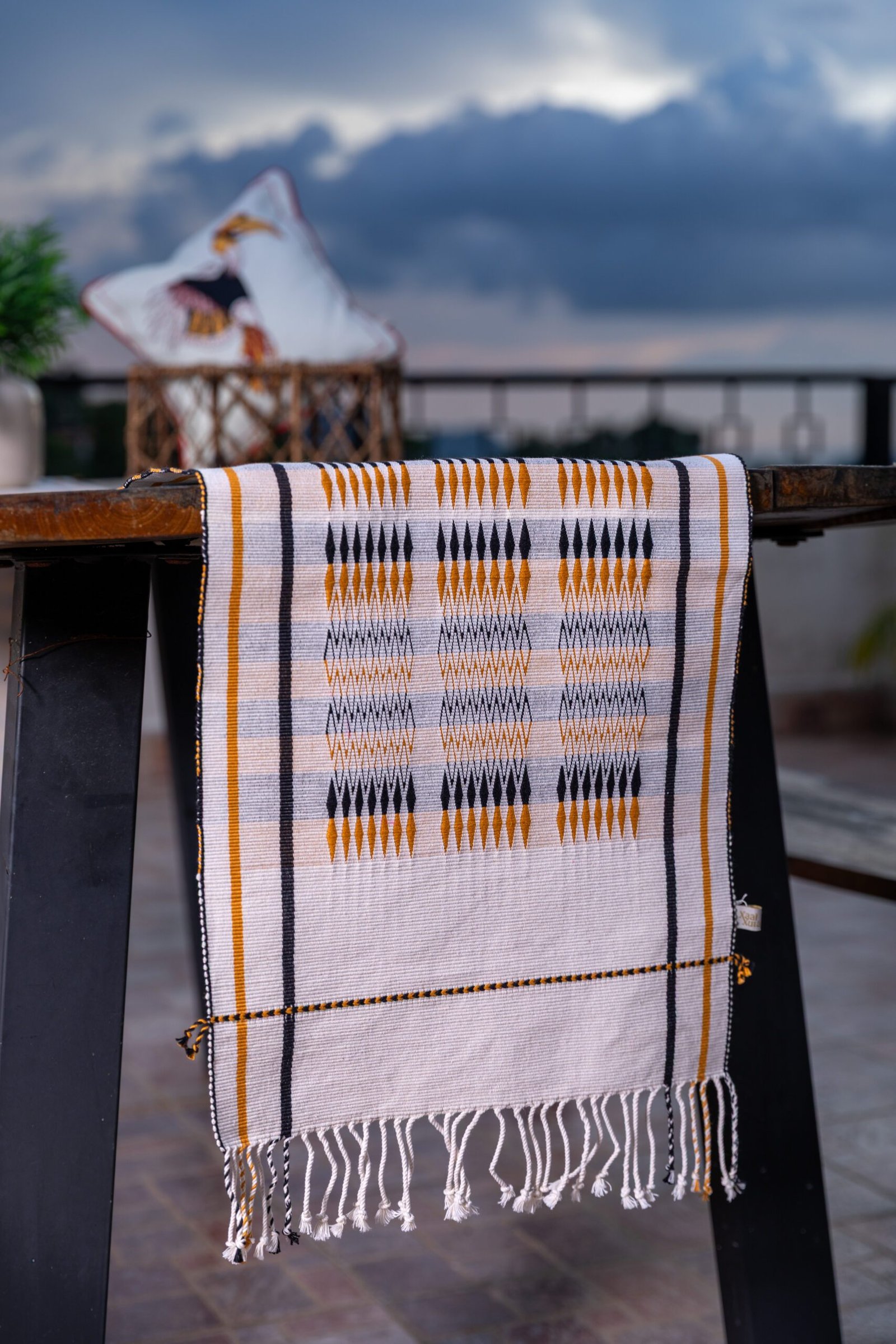 Handwoven Table Runner Ivory | Veindovi — Chakhesang - Image 2