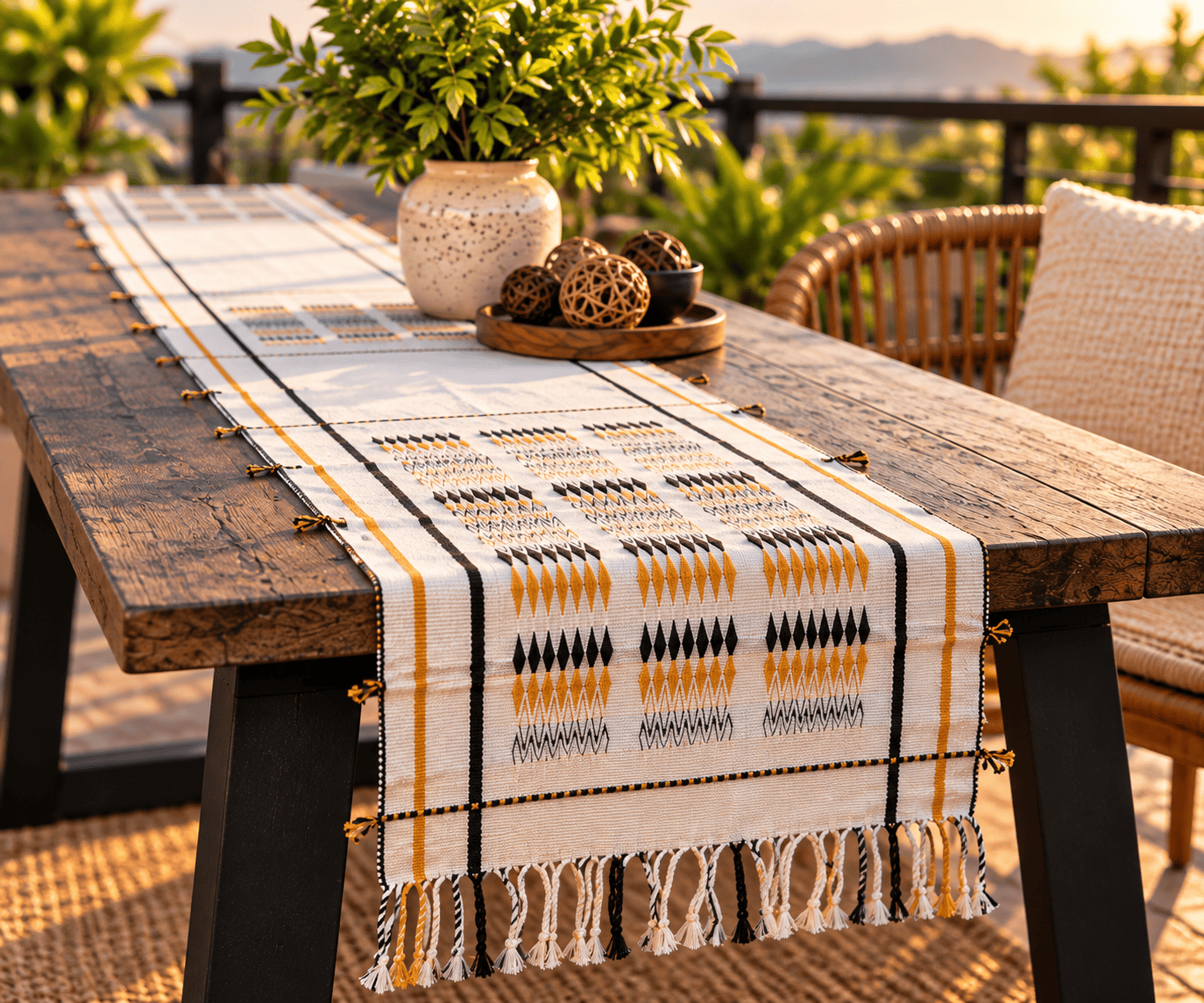 Handwoven Table Runner Ivory | Veindovi — Chakhesang - Image 5